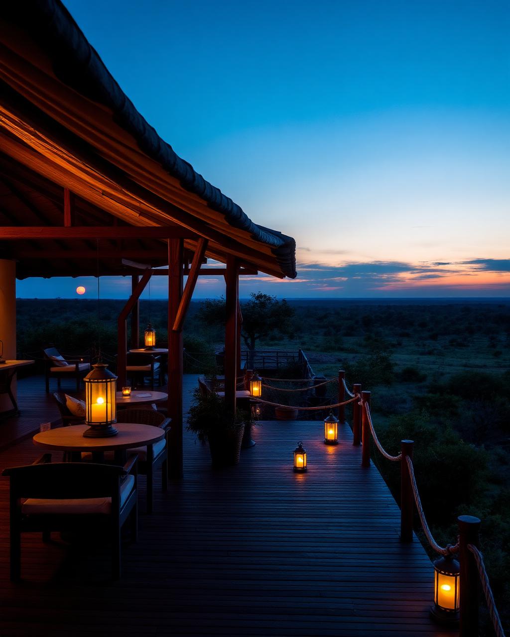 Safari lodge in the wild